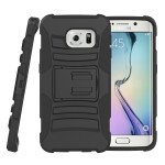 Wholesale Samsung Galaxy S6 Edge Armor Holster Combo Belt Clip (Black)